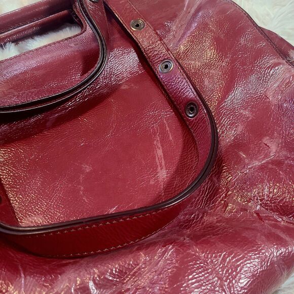 Loewe Lollipop Red Patent Leather Multi-use Shoulder Satchel Bag w/ Papers, VTG - Picture 9 of 14